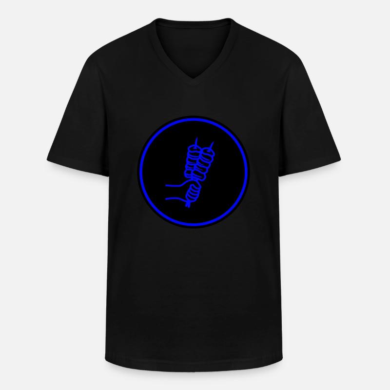 Spieß grill Icon - Männer-T-Shirt mit V-Ausschnitt - Schwarz