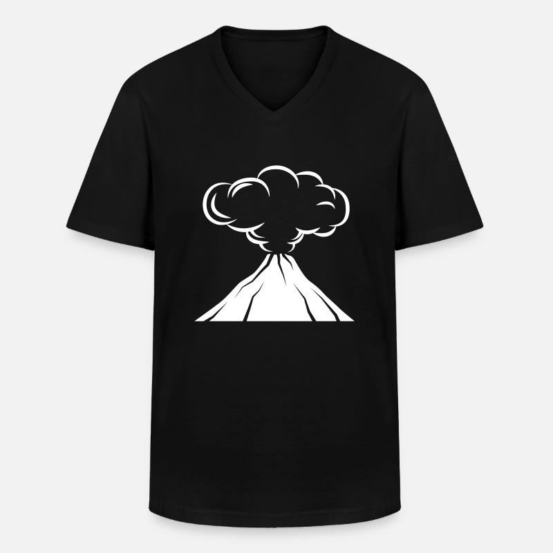 Vulkan icon symbol - Männer-T-Shirt mit V-Ausschnitt - Schwarz