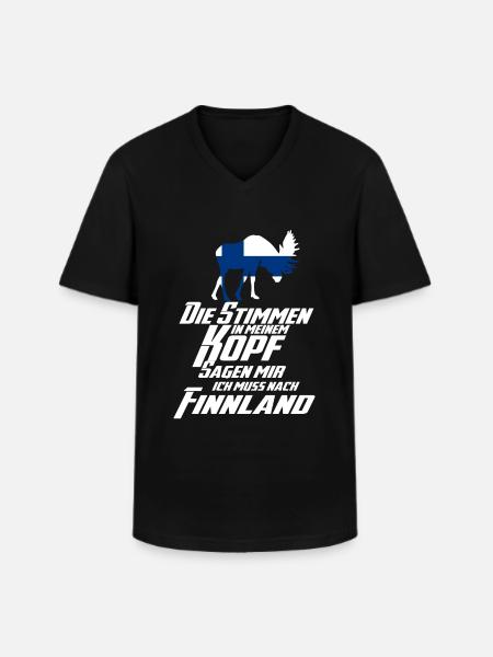 Die Stimme Finnland - Männer-T-Shirt mit V-Ausschnitt - Schwarz