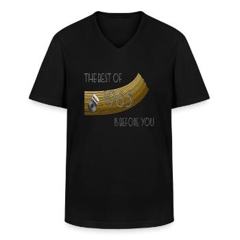 Geburtsjahr 1965 Vintage Retro, Geburt, Geburtstag - Männer-T-Shirt mit V-Ausschnitt - Schwarz - Vorne - AI Model Male 178 dark (178cm)