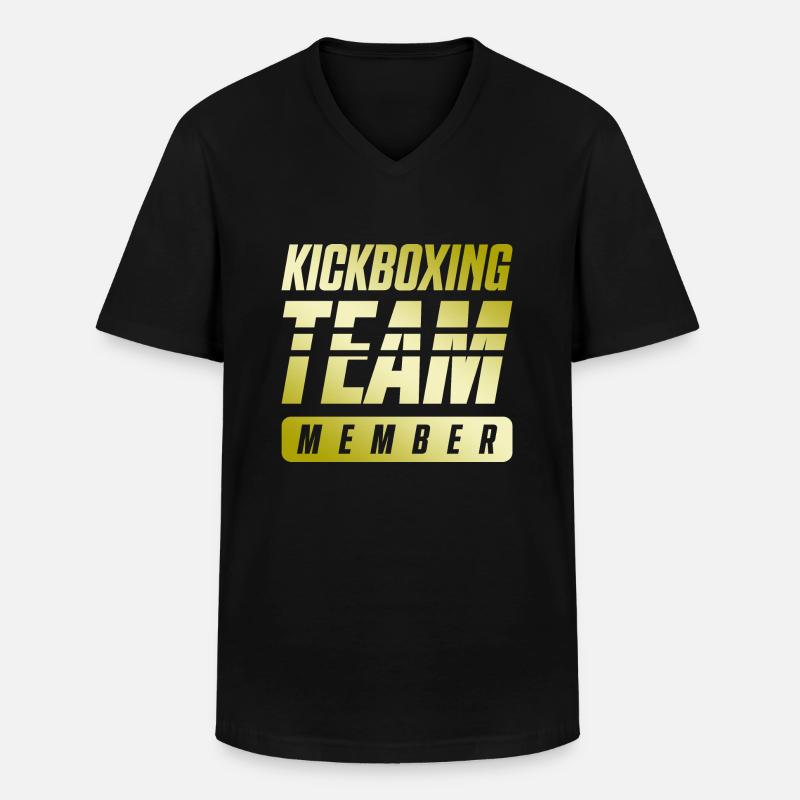 Kickboxing Team - Männer-T-Shirt mit V-Ausschnitt - Schwarz