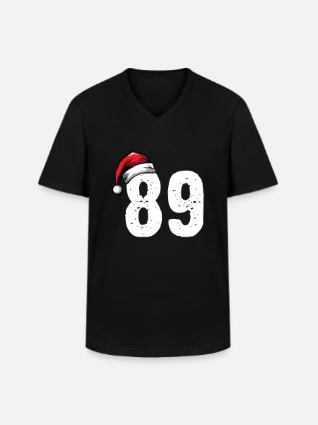 89 Number Christmas - Men's V-Neck T-Shirt - black