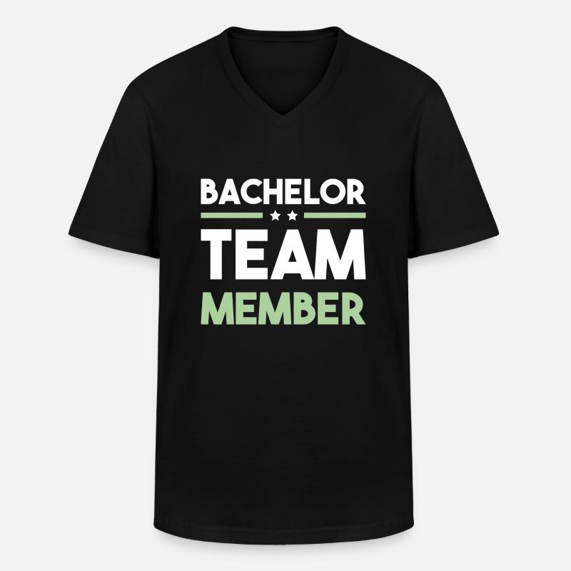 Bachelor Team - Männer-T-Shirt mit V-Ausschnitt - Schwarz