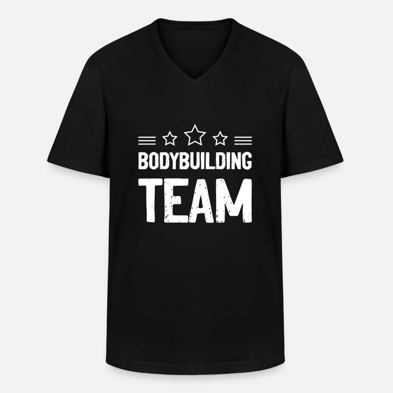 Équipe de musculation - T-shirt col V Homme - noir