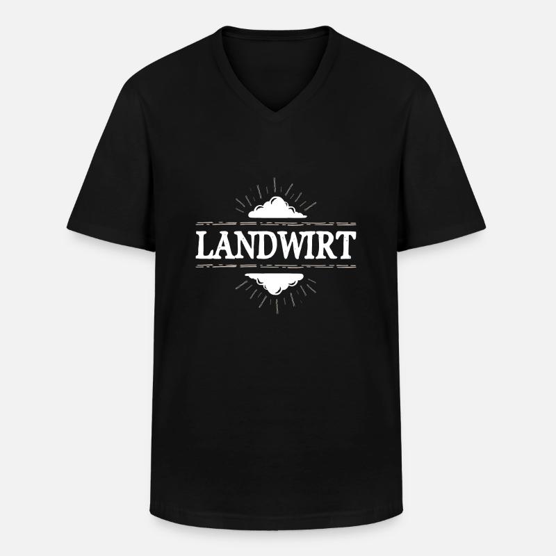 Landwirt Beruf - Männer-T-Shirt mit V-Ausschnitt - Schwarz