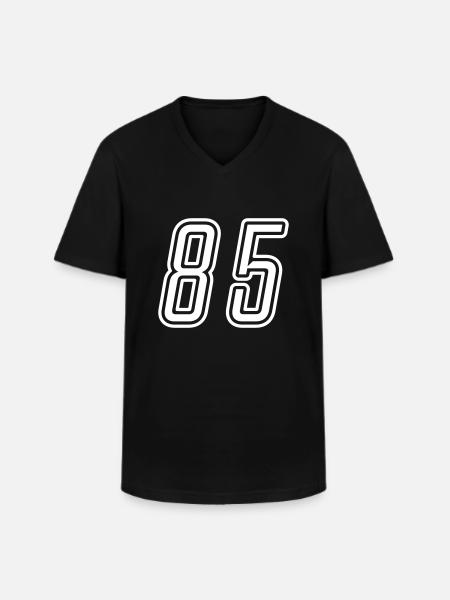 85 Number number - Men's V-Neck T-Shirt - black