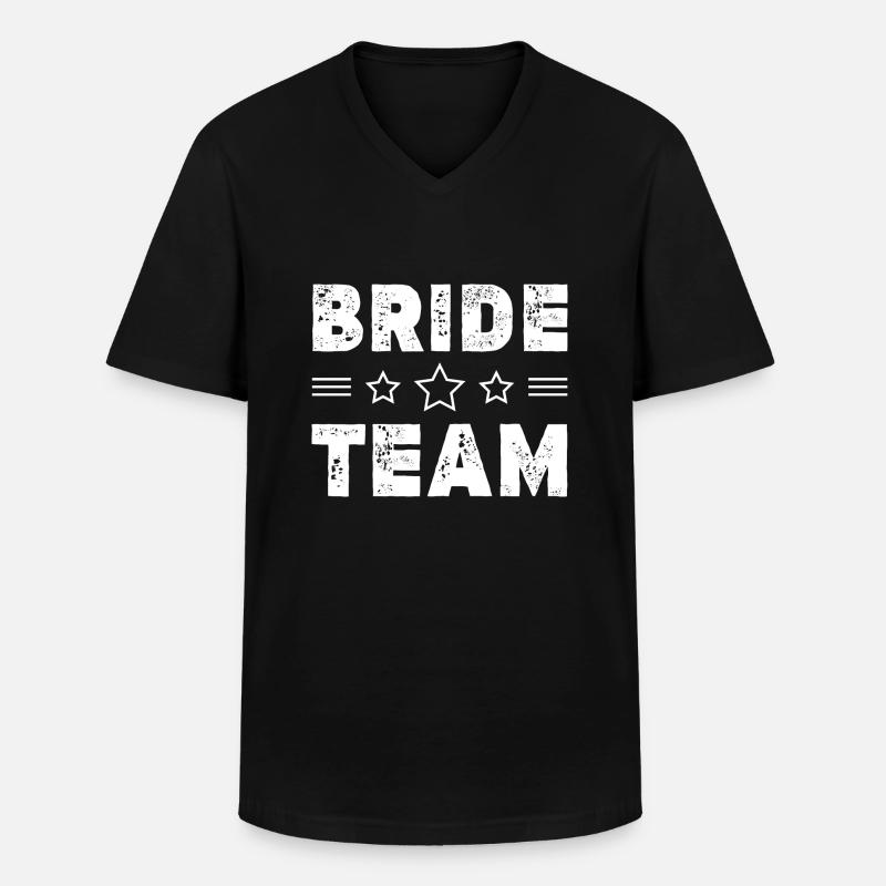Bride Team - Männer-T-Shirt mit V-Ausschnitt - Schwarz
