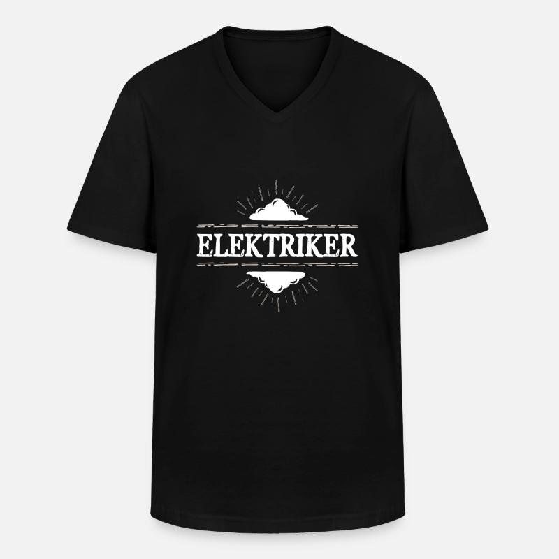 Elektriker Beruf - Männer-T-Shirt mit V-Ausschnitt - Schwarz