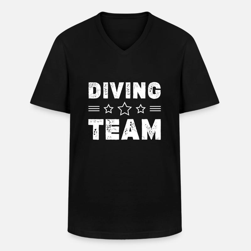 Équipe de plongée - T-shirt col V Homme - noir