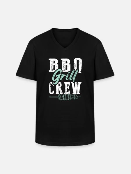 grill bbq - Men's V-Neck T-Shirt - black
