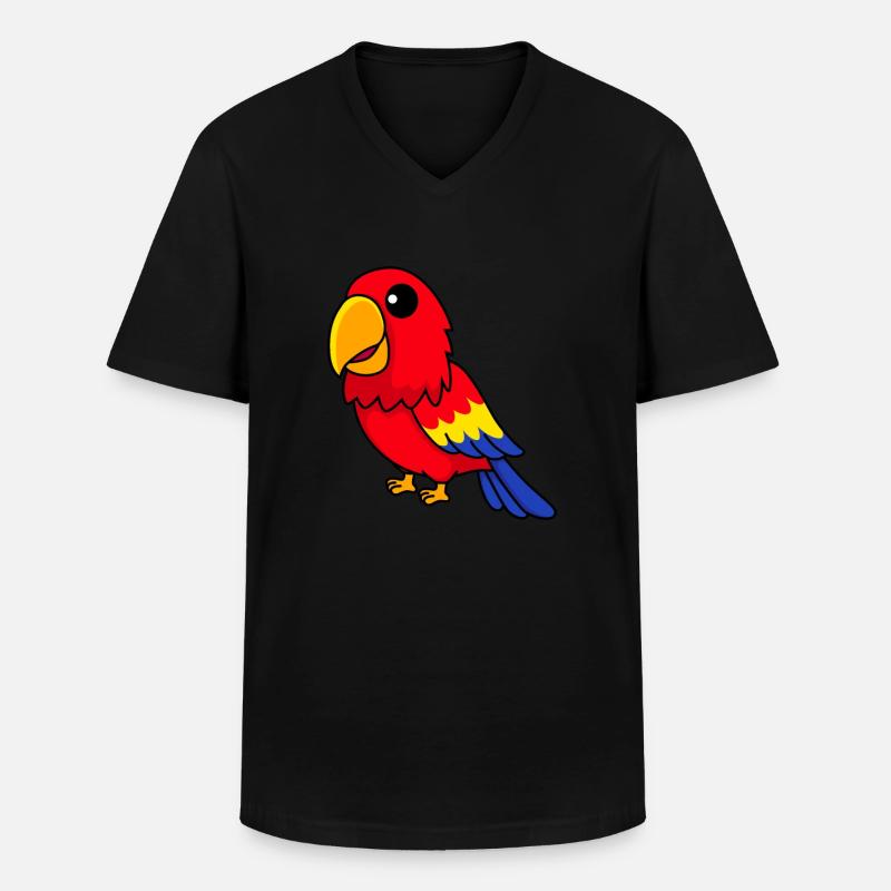 Papagai Comic Tier - Männer-T-Shirt mit V-Ausschnitt - Schwarz