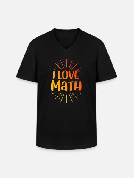 I love math - Men's V-Neck T-Shirt - black