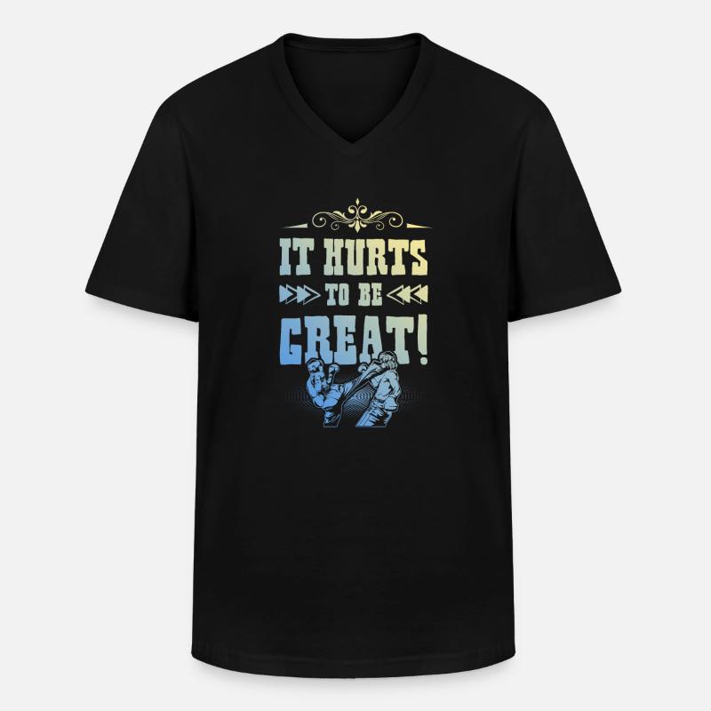 Mixed matrial arts - Männer-T-Shirt mit V-Ausschnitt - Schwarz