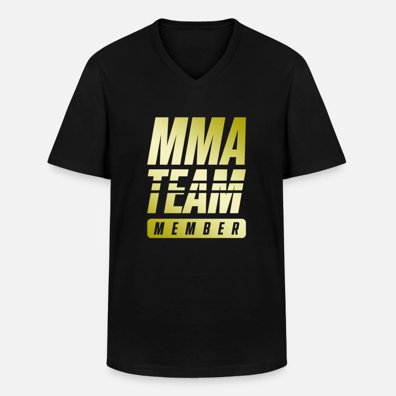 Mma Team - Männer-T-Shirt mit V-Ausschnitt - Schwarz