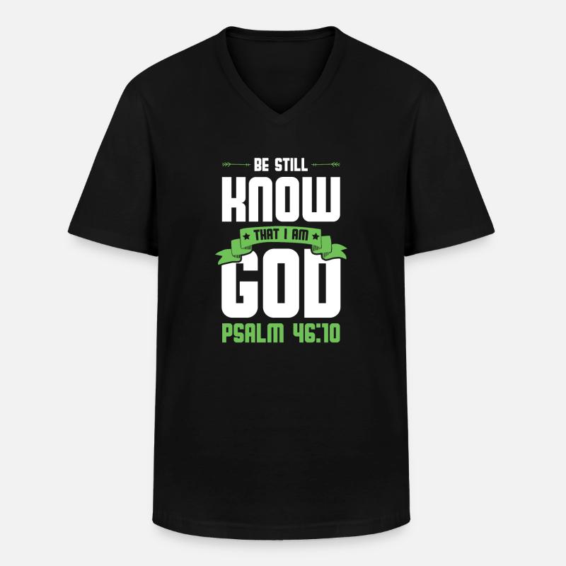 gott bibel - Männer-T-Shirt mit V-Ausschnitt - Schwarz