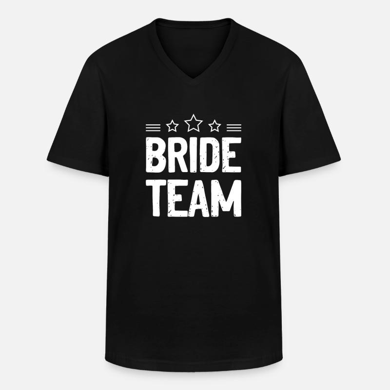 Bride Team - Männer-T-Shirt mit V-Ausschnitt - Schwarz