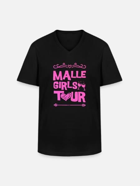 Malle Party Team - Men's V-Neck T-Shirt - black