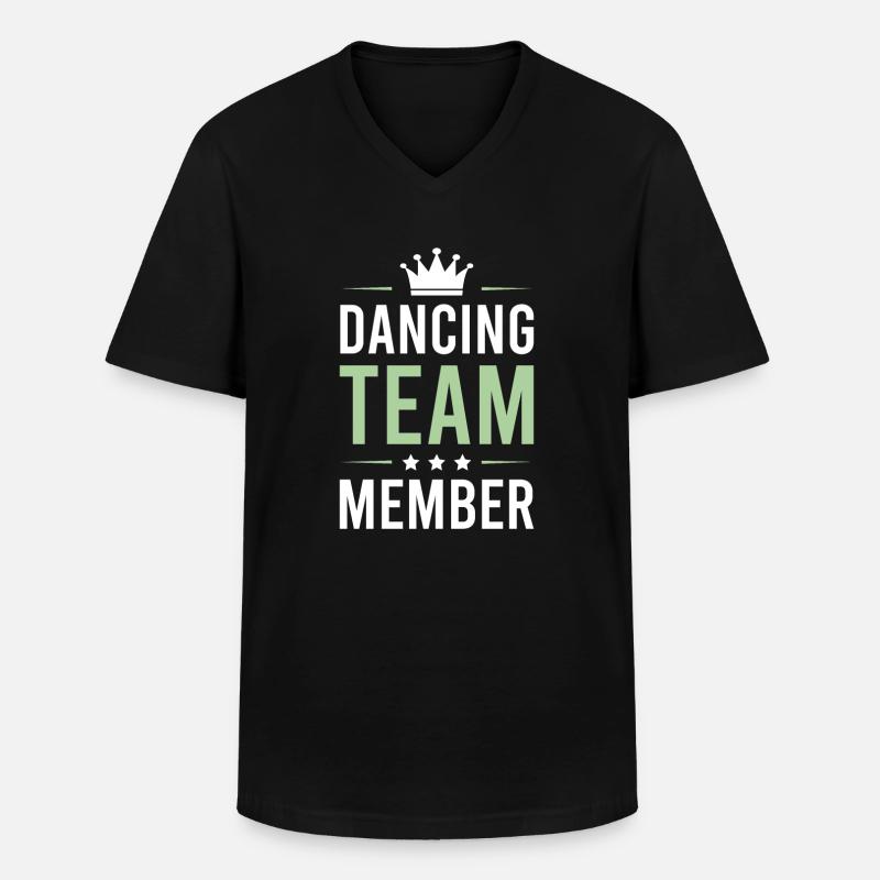 Dancing Team - Männer-T-Shirt mit V-Ausschnitt - Schwarz