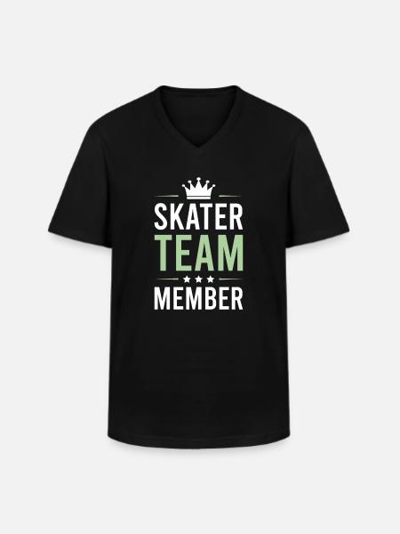 Skater Team - Men's V-Neck T-Shirt - black
