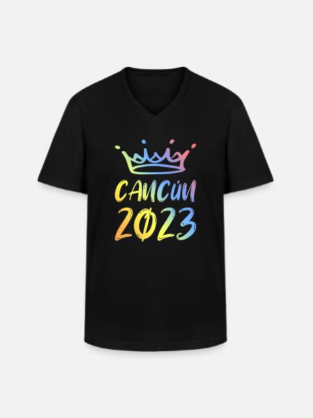 Cancun 2023 - Men's V-Neck T-Shirt - black