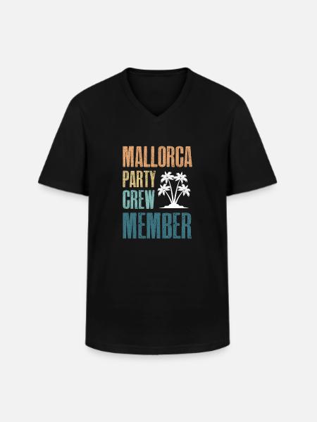 Mallorca Party Crew - Men's V-Neck T-Shirt - black