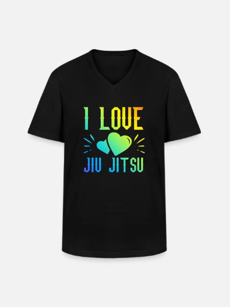 J’adore le Jiu Jitsu - T-shirt col V Homme - noir