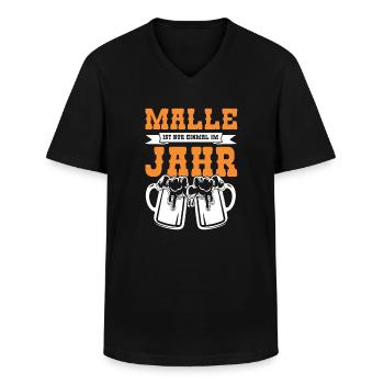 bier malle mallorca - Männer-T-Shirt mit V-Ausschnitt - Schwarz - Vorne - AI Model Male 178 dark (178cm)