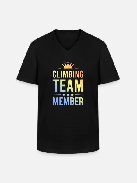 Climbing Team Bunt - Männer-T-Shirt mit V-Ausschnitt - Schwarz
