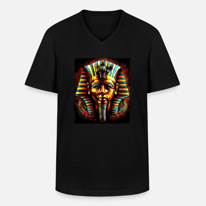 Pharao Antik Symbol - Männer-T-Shirt mit V-Ausschnitt - Schwarz