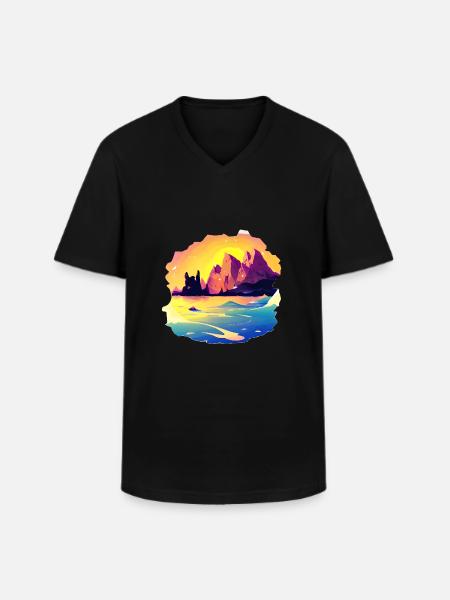 Germany nature - Men's V-Neck T-Shirt - black