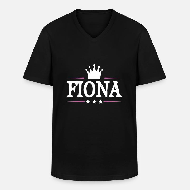 Fiona - Männer-T-Shirt mit V-Ausschnitt - Schwarz