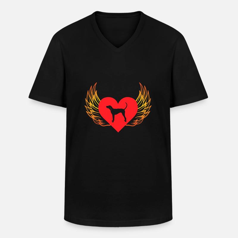 Treeing Walker Coonhound - Männer-T-Shirt mit V-Ausschnitt - Schwarz