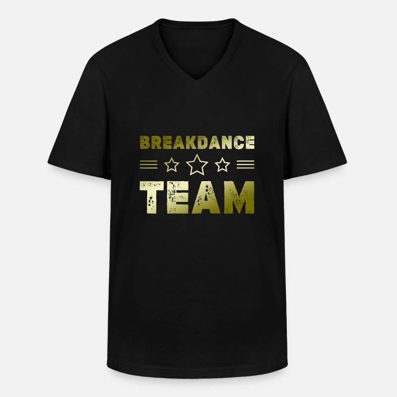 Breakdance Team - Männer-T-Shirt mit V-Ausschnitt - Schwarz
