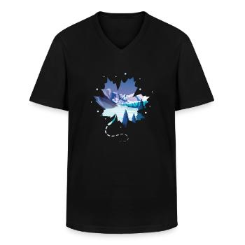 Kanada - Männer-T-Shirt mit V-Ausschnitt - Schwarz - Vorne - AI Model Male 178 dark (178cm)
