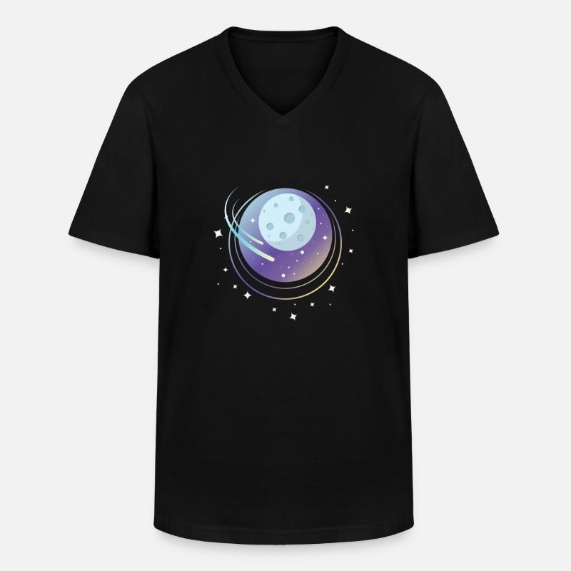 Conception de la comète - T-shirt col V Homme - noir