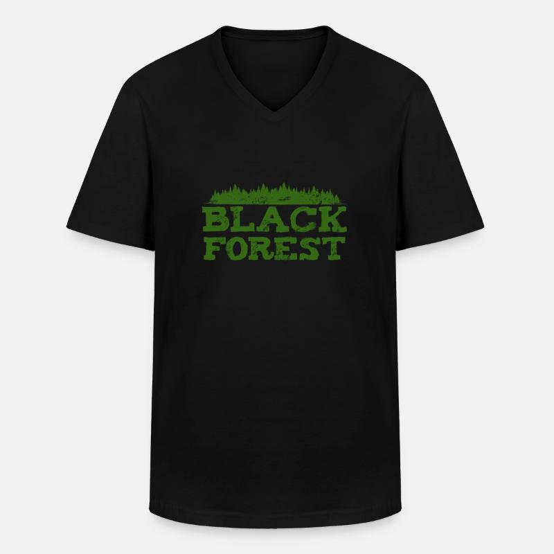 Schwarzwald Design - Männer-T-Shirt mit V-Ausschnitt - Schwarz