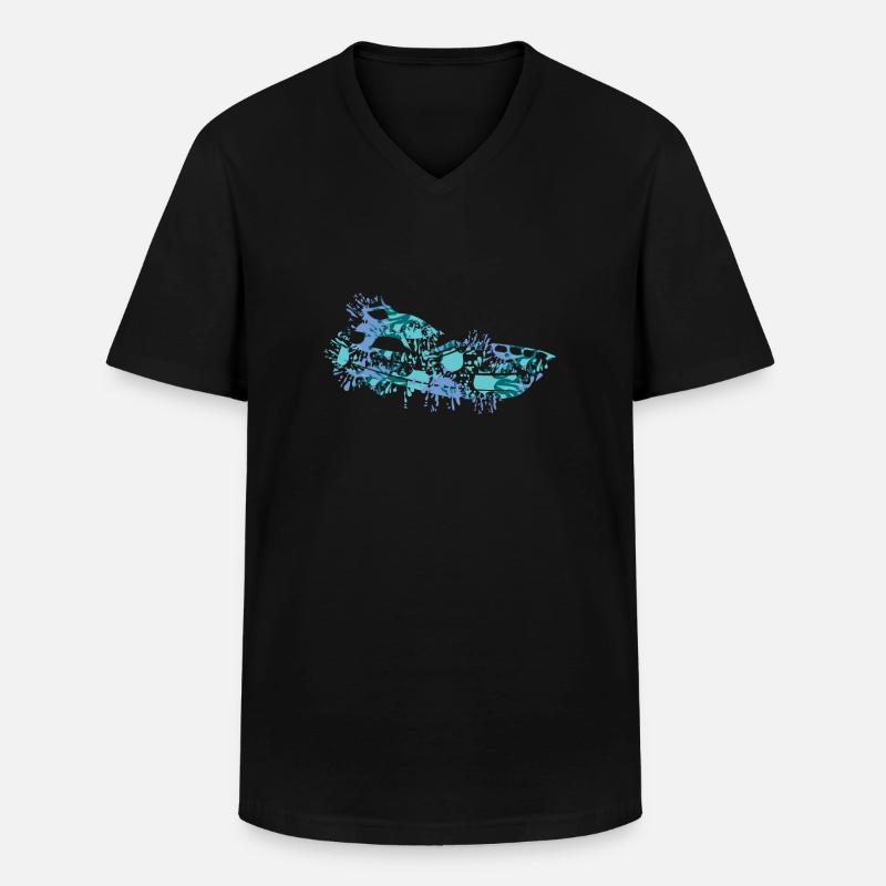 Sportboot - Männer-T-Shirt mit V-Ausschnitt - Schwarz