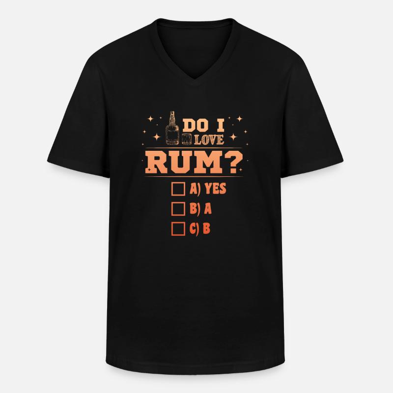 Rum Trinker - Männer-T-Shirt mit V-Ausschnitt - Schwarz