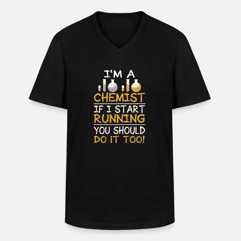Chemist - Männer-T-Shirt mit V-Ausschnitt - Schwarz