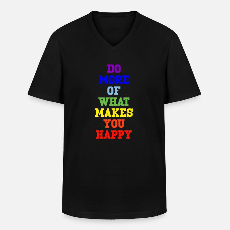 peace regenbogen - Männer-T-Shirt mit V-Ausschnitt - Schwarz