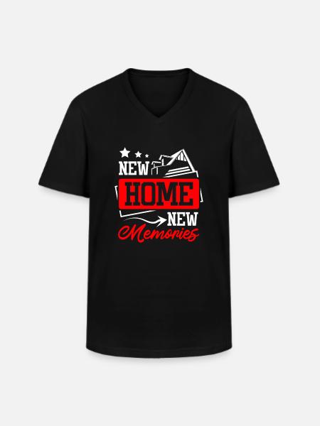 New home new memories - Men's V-Neck T-Shirt - black