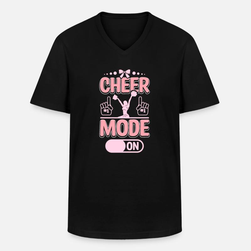 Cheerleader Cheer mode activé - T-shirt col V Homme - noir