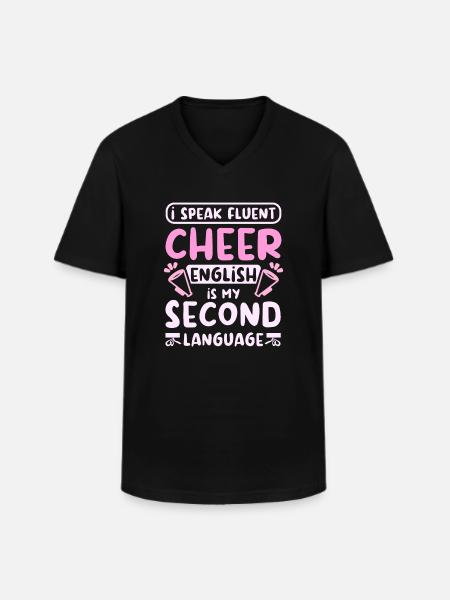 I speak fluent cheer - Men's V-Neck T-Shirt - black