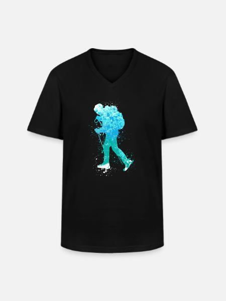 Splash Winter Hiking - Men's V-Neck T-Shirt - black