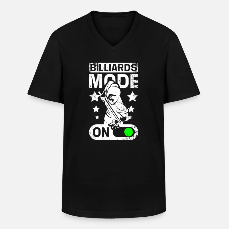Billiards mode on - Männer-T-Shirt mit V-Ausschnitt - Schwarz