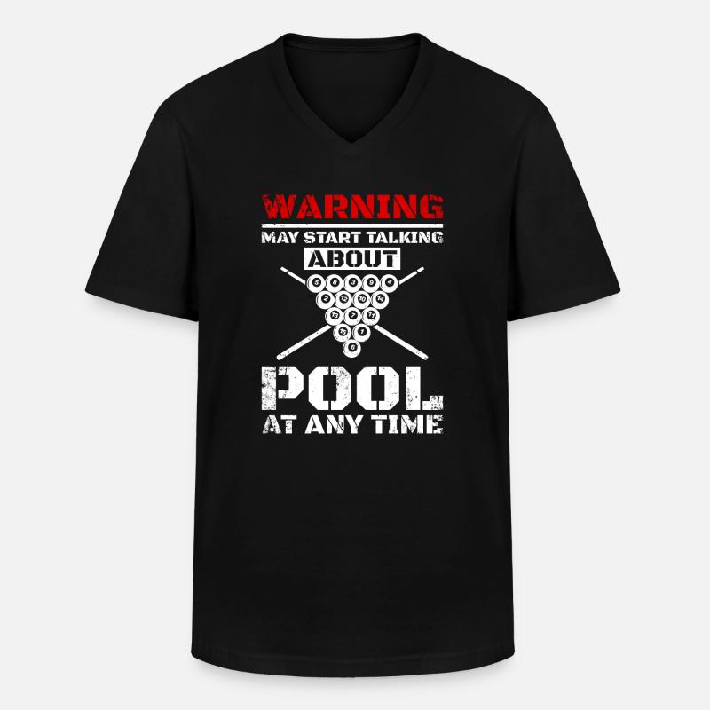 Talking about billiards pool - Männer-T-Shirt mit V-Ausschnitt - Schwarz