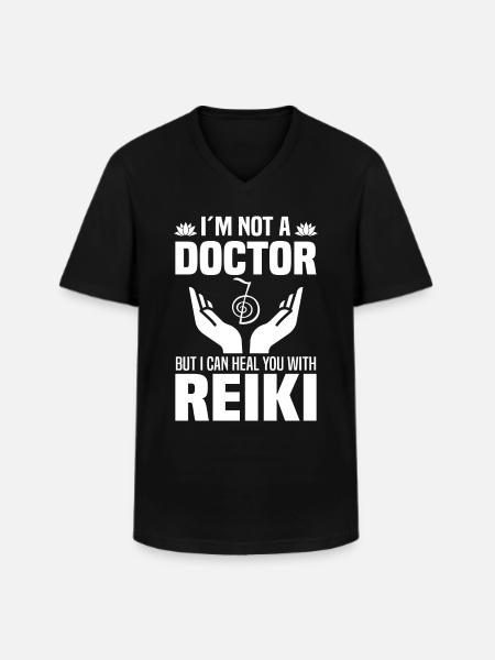 Reiki Geschenkideen | Reiki Meister Achtsamkeit - Männer-T-Shirt mit V-Ausschnitt - Schwarz
