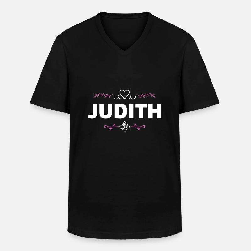 Judith - Männer-T-Shirt mit V-Ausschnitt - Schwarz