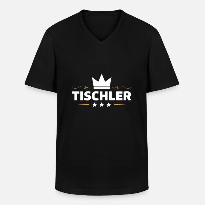 Tischler Beruf - Männer-T-Shirt mit V-Ausschnitt - Schwarz