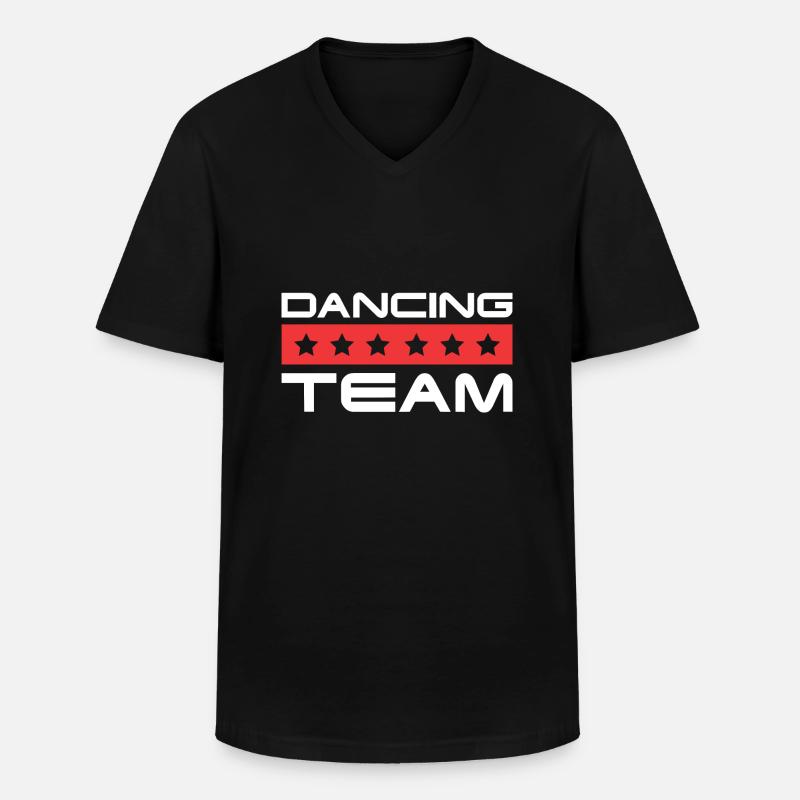 Dancing Crew - Männer-T-Shirt mit V-Ausschnitt - Schwarz